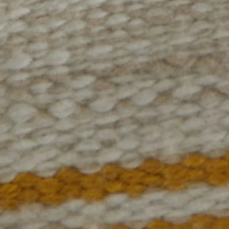 5' X 8' Yellow And Ivory Striped Dhurrie Hand Woven Stain Resistant Area Rug Homeroots Outdoor