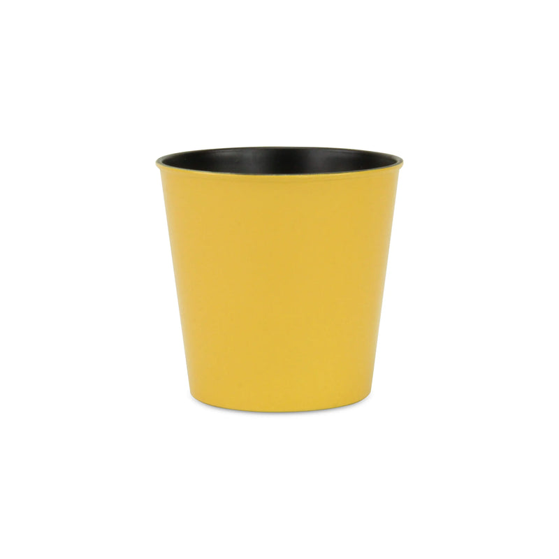 5" Yellow Recycled Plastic Indoor Outdoor Round Pot Planter Homeroots Outdoor