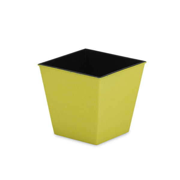 5" Yellow Recycled Plastic Indoor Outdoor Square Pot Planter Homeroots Outdoor