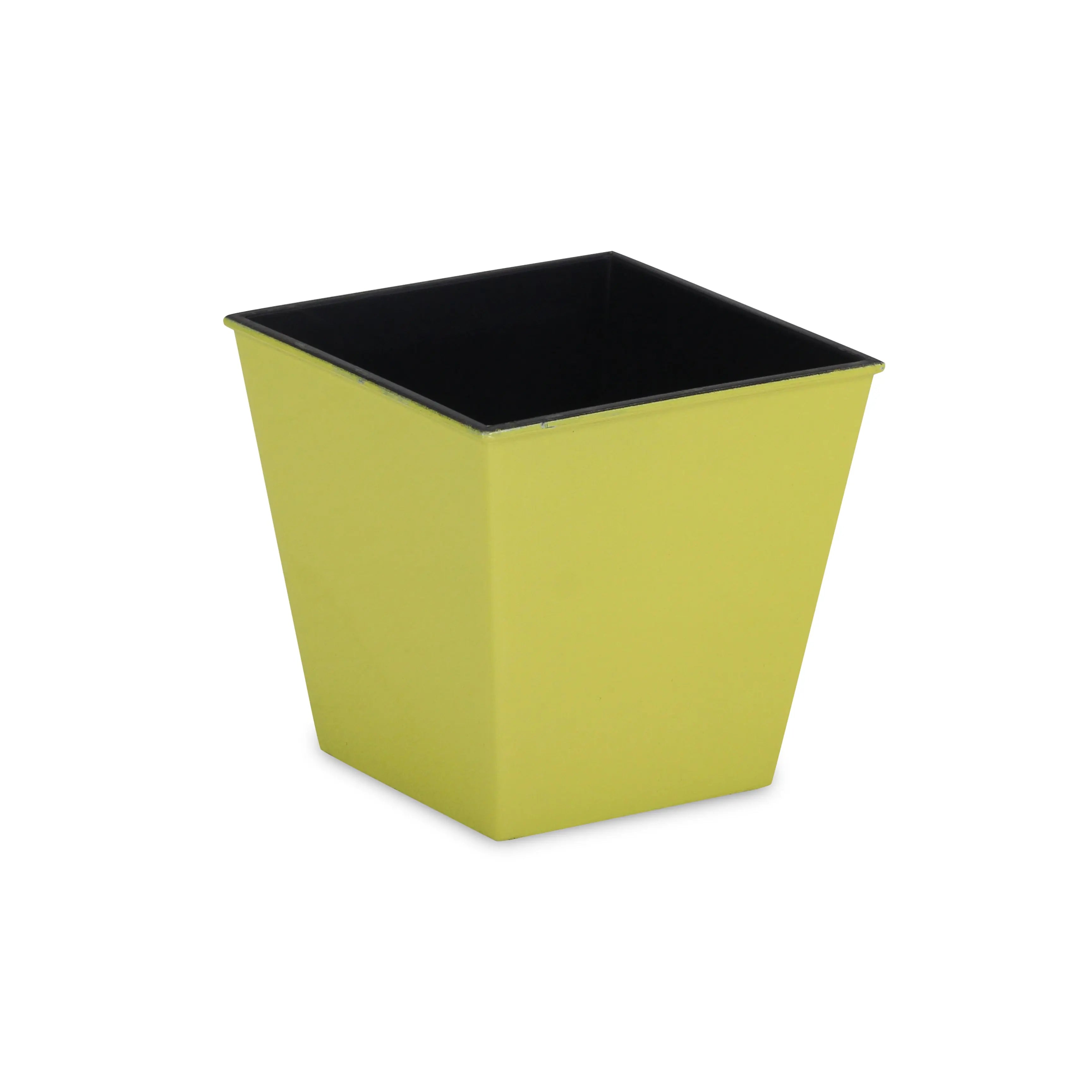 5" Yellow Recycled Plastic Indoor Outdoor Square Pot Planter Homeroots Outdoor