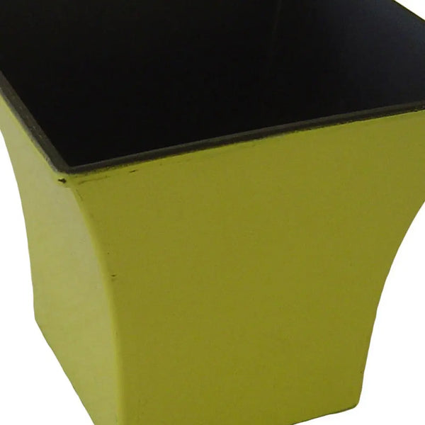 5" Yellow Recycled Plastic Indoor Outdoor Square Pot Planter Homeroots Outdoor