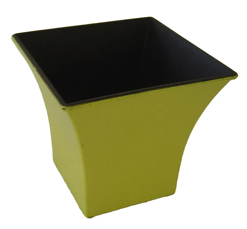 5" Yellow Recycled Plastic Indoor Outdoor Square Pot Planter Homeroots Outdoor