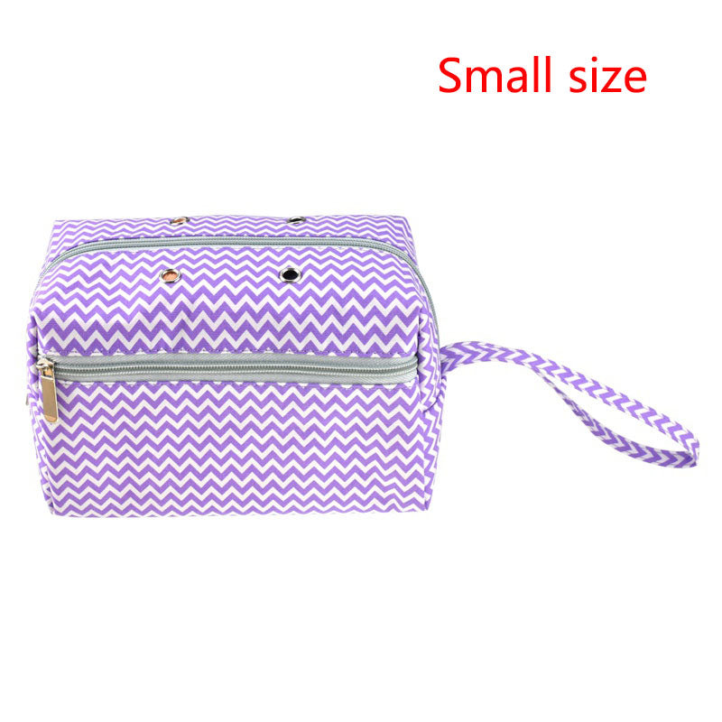 Yarn Storage Bag Organizer with Divider for Crocheting Knitting Organization Portable Yarn Holder Tote for Travel Small Size Purple