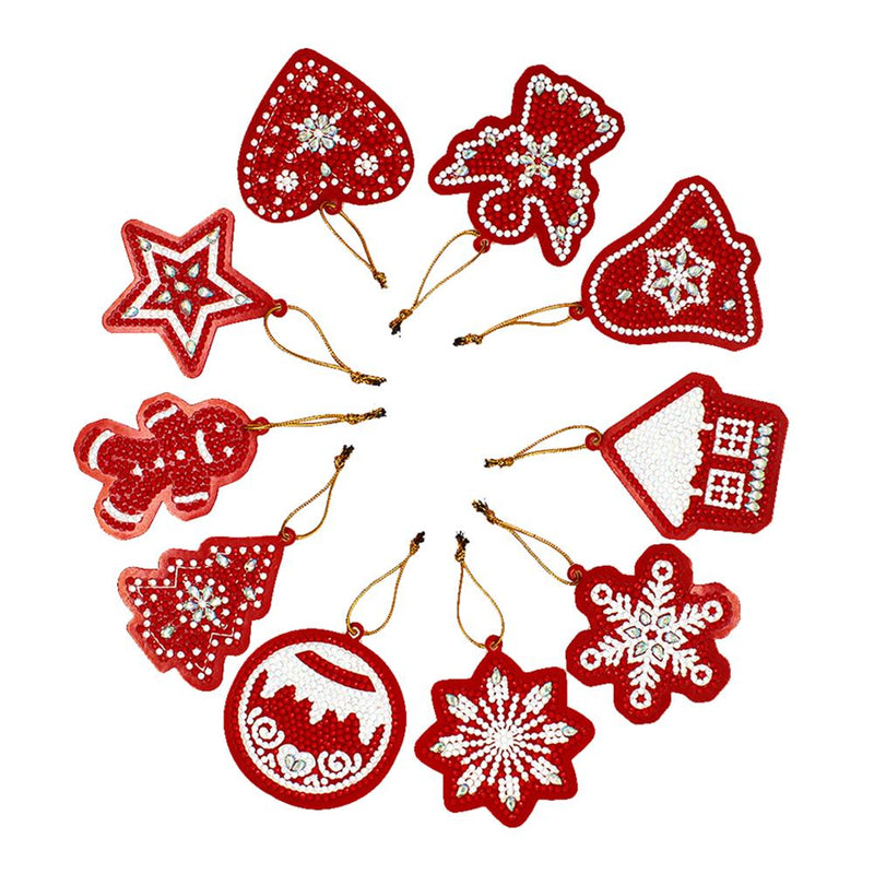 DIY Diamant Malerei Weihnachtsbaum Anhänger Vollbohrer Spezielle Form Diamant Stickerei Weihnachtsdekorationen für Zuhause