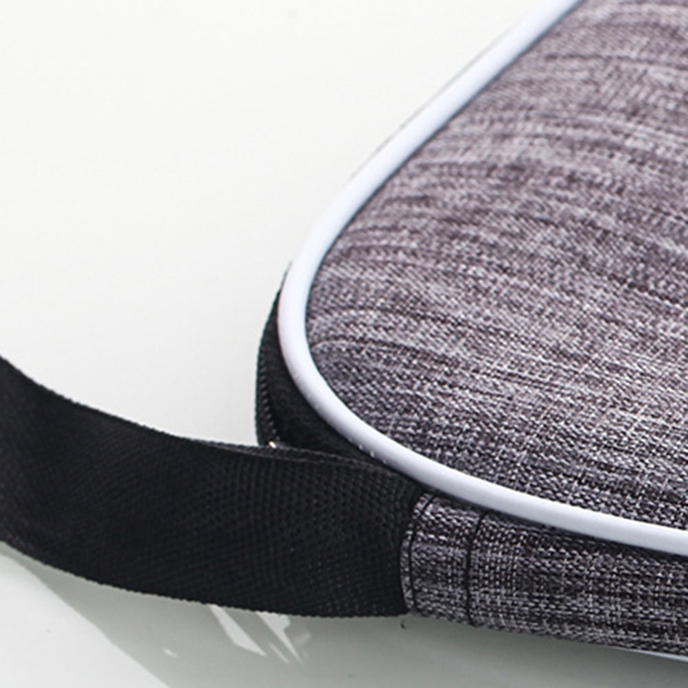 Portable Table Tennis Bat Bag Professional Pong Racket Shell Shaped Storage Bag for Athletes Players (Grey)