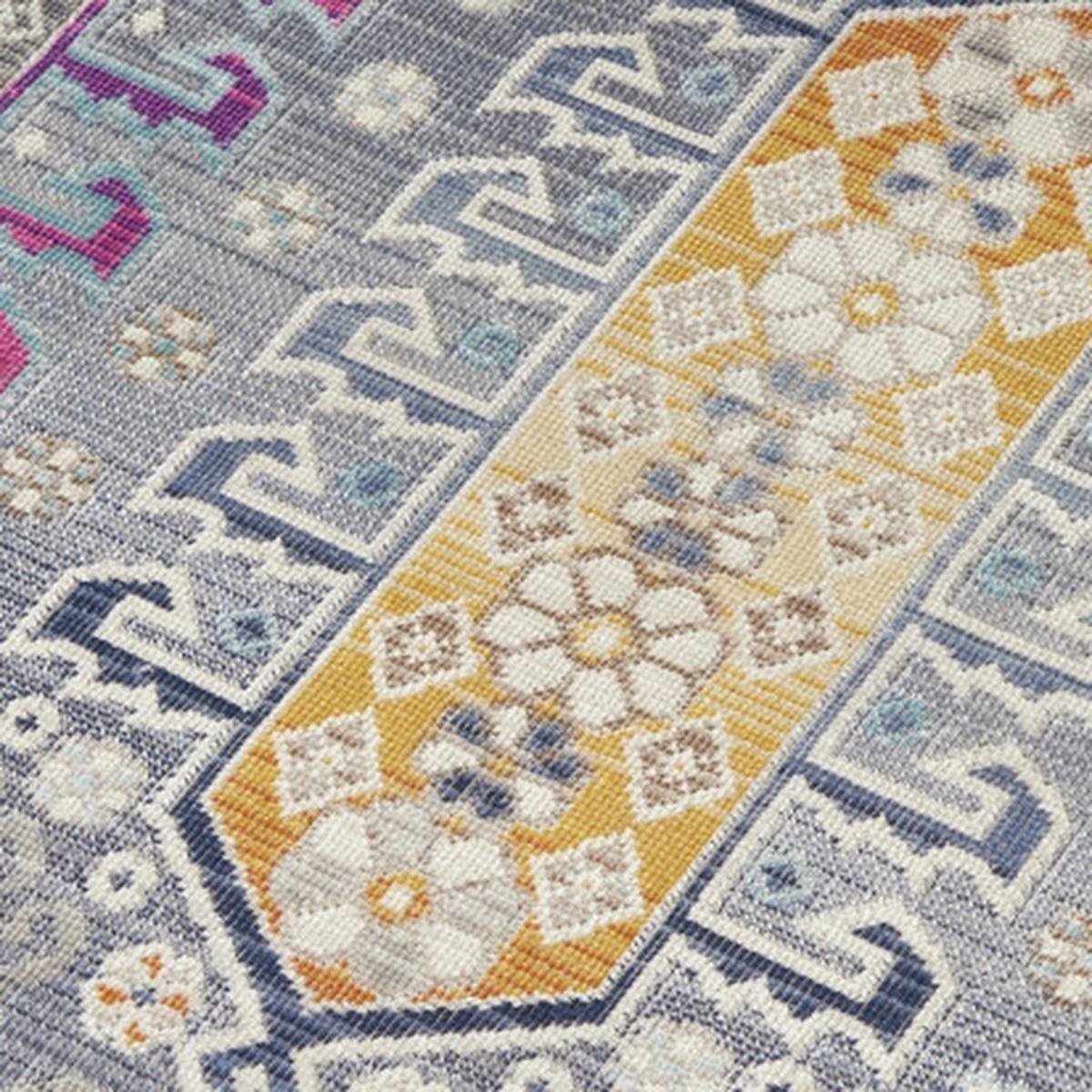5' X 8' Ivory Gray And Red Floral Distressed Area Rug - Home & Garden