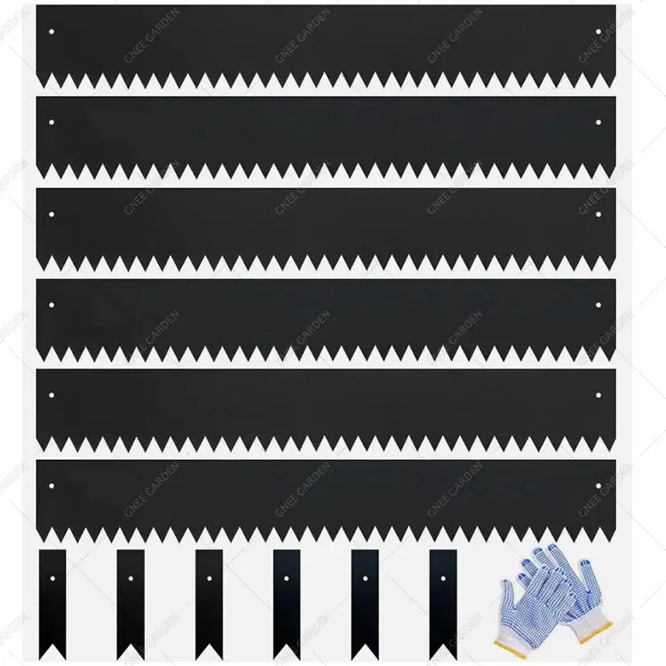 6-Inch 6-Pack Black & Rust-Tone Steel Landscape Edging, Heavy Duty Corrosion-Resistant Garden Border GreatEagleInc
