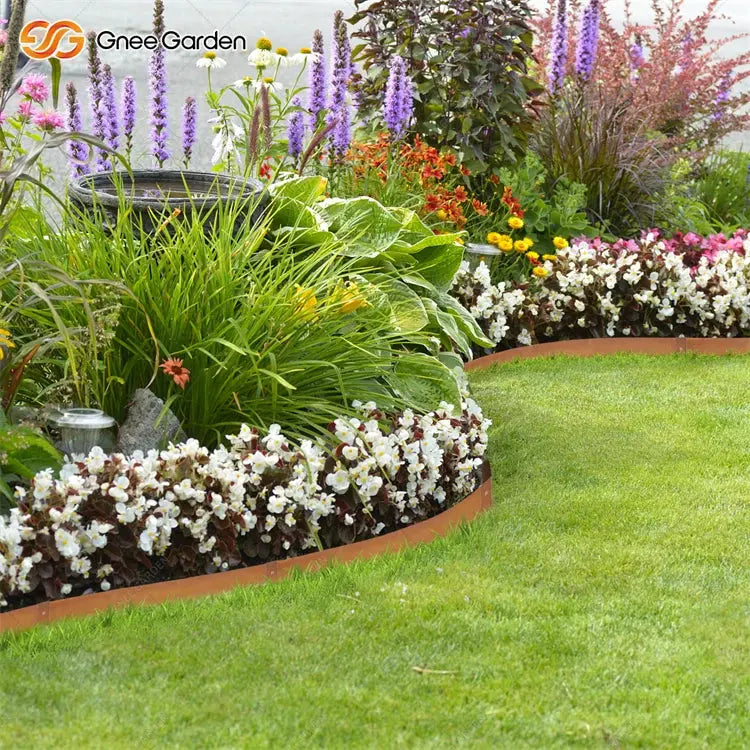 6-Inch 6-Pack Black & Rust-Tone Steel Landscape Edging, Heavy Duty Corrosion-Resistant Garden Border GreatEagleInc