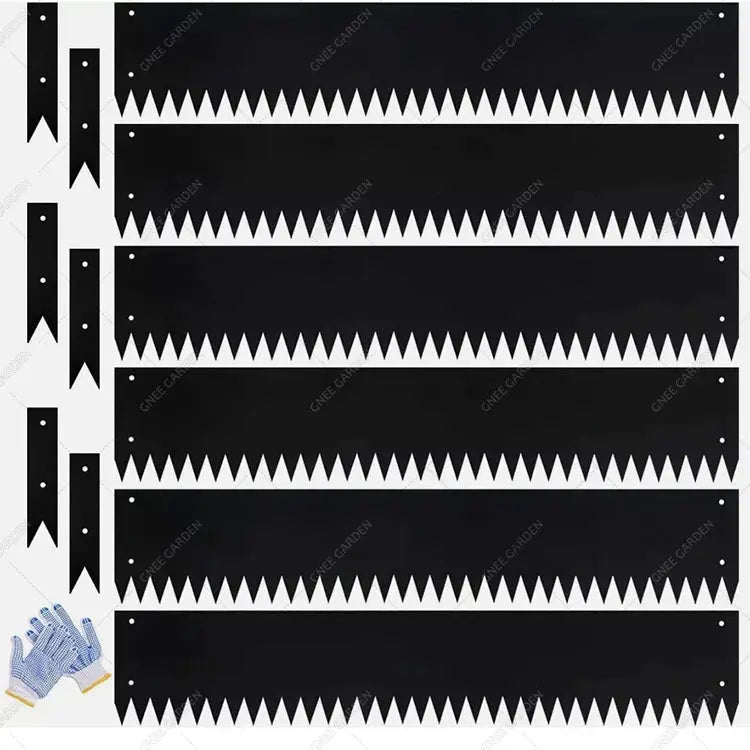 6-Inch 6-Pack Black & Rust-Tone Steel Landscape Edging, Heavy Duty Corrosion-Resistant Garden Border GreatEagleInc