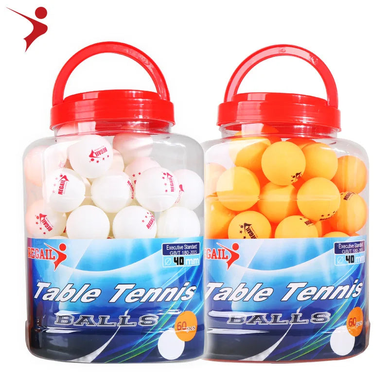 60PCS Ping Pong Ball ABS Plastic Professional 40mm High Elasticity White Orange Amateur AdvancedMatch Training Table Tennis Ball