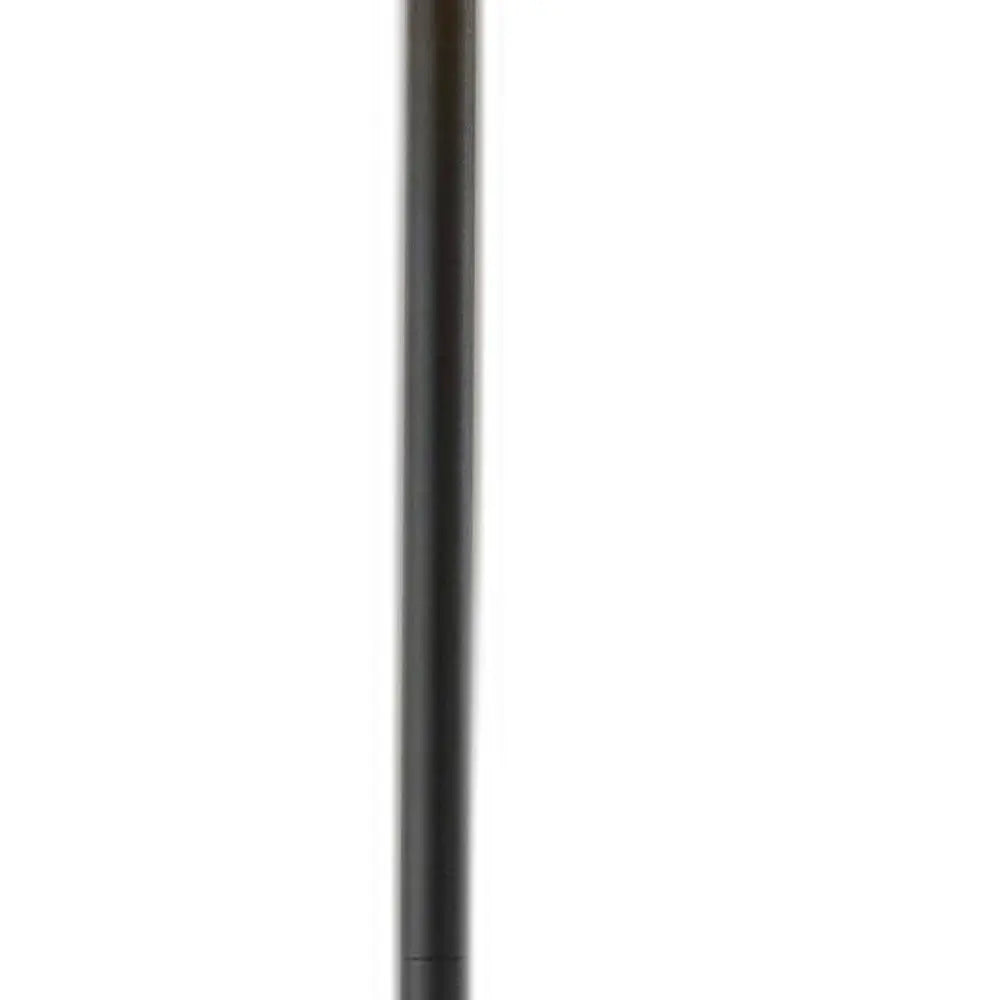 60" Brown And Black Floor Lamp With Brown Veneer Drum Shade Homeroots Lighting