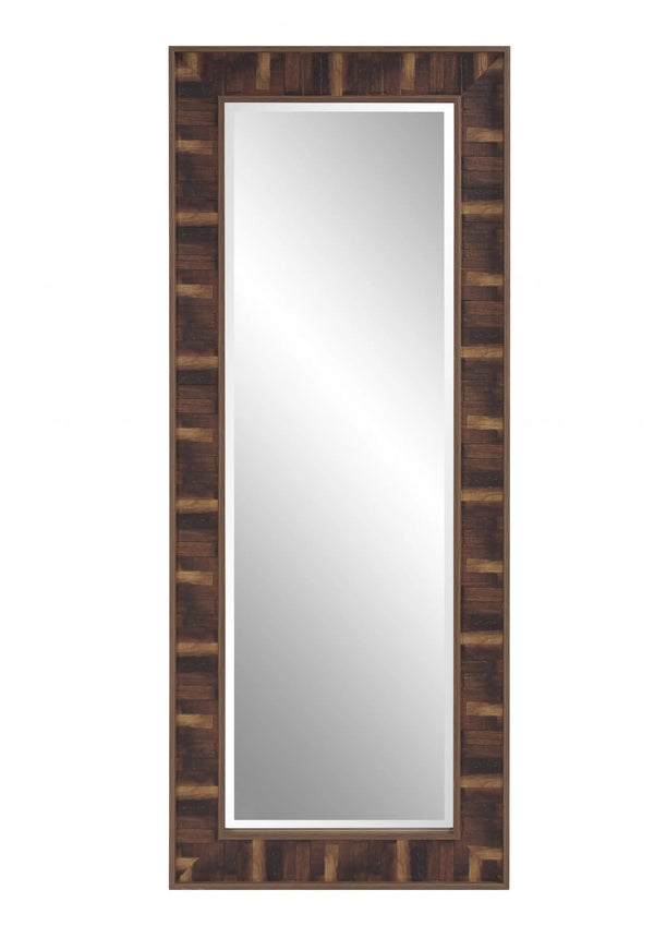 60" Brown Framed Full Length Hanging Mirror Homeroots Bed & Bath