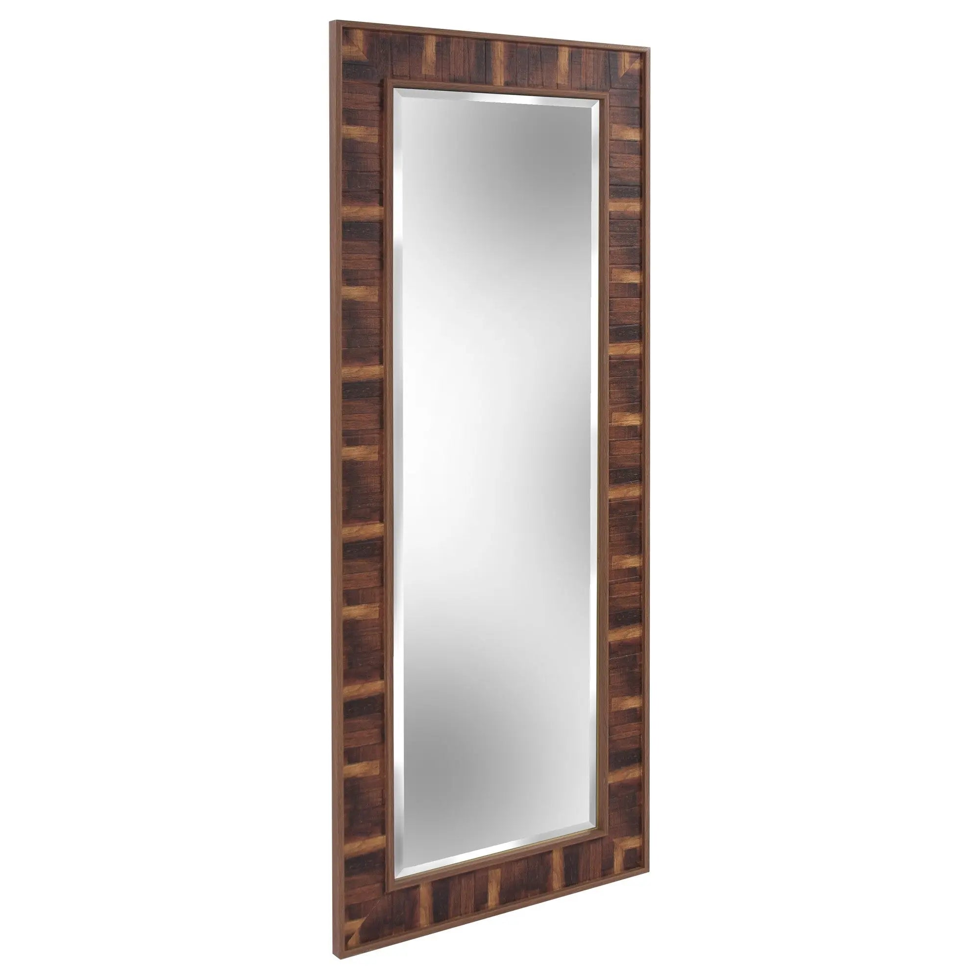 60" Brown Framed Full Length Hanging Mirror Homeroots Bed & Bath