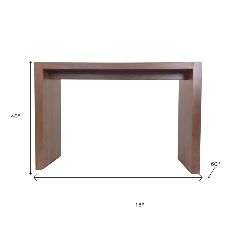 60" Brown Wood Rectangular Bar Height Bar Table Homeroots Living Room