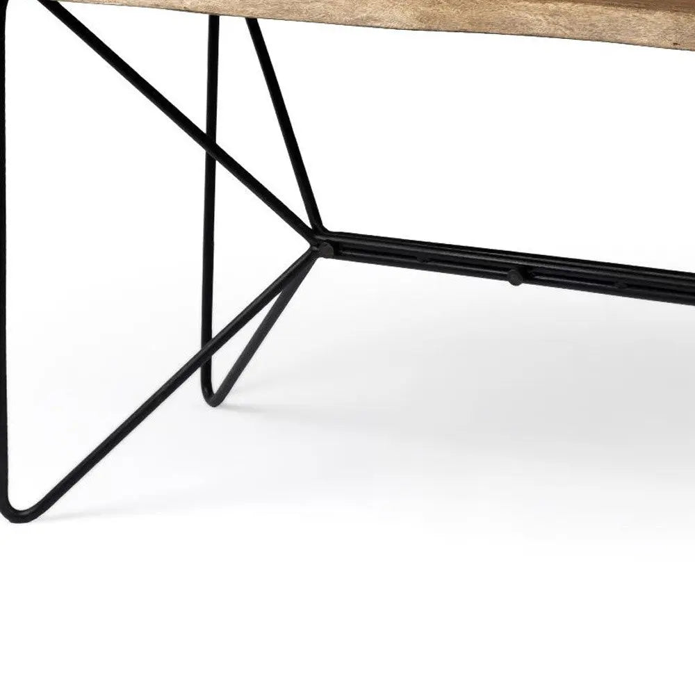 60" Brown and Black Writing Desk Homeroots Office