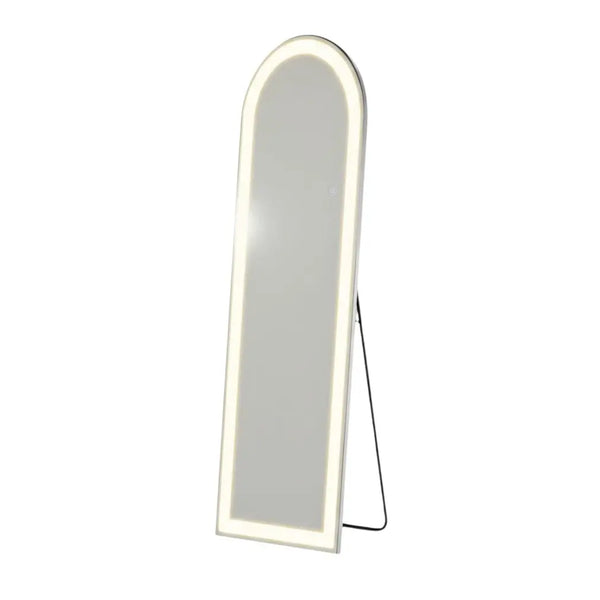 60" Clear Arch Lighted Freestanding and Wall Mount Frameless Full Length Mirror - GreatEagleInc
