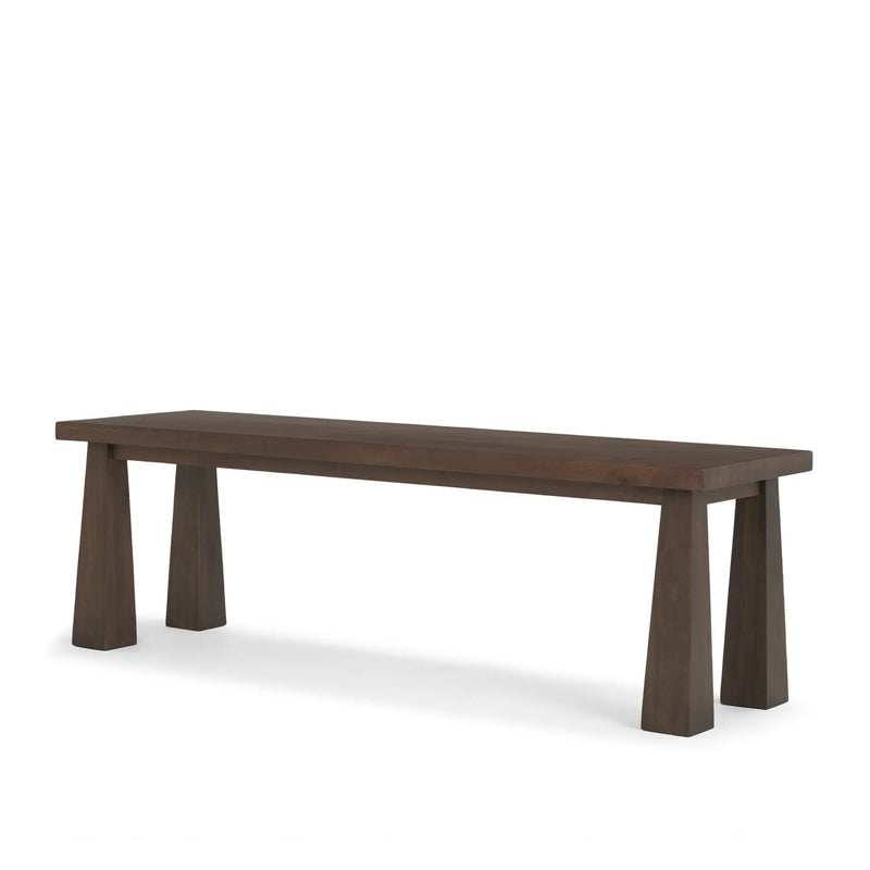 60" Dark Brown Solid Wood Bench Homeroots Living Room