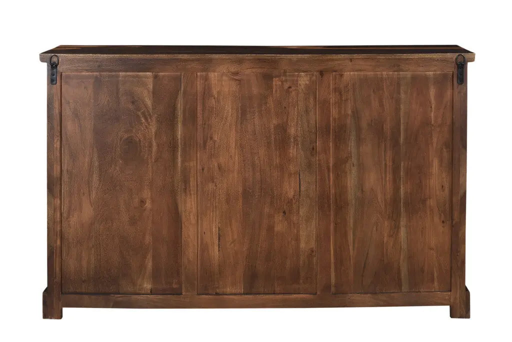 60" Dark Brown Solid Wood Six Drawer Dresser Homeroots Bed & Bath