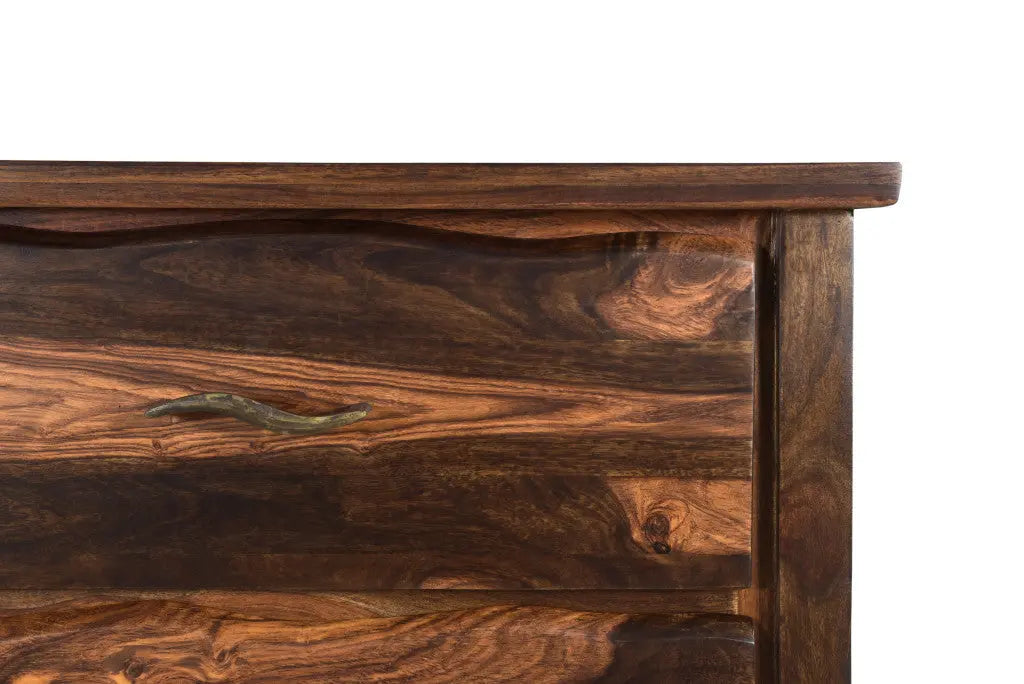 60" Dark Brown Solid Wood Six Drawer Dresser Homeroots Bed & Bath