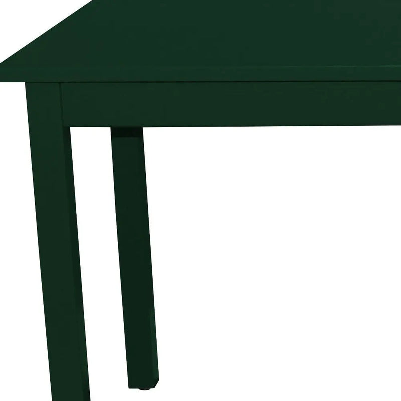 60" Dark Green Solid Wood Dining Table Homeroots Kitchen & Dining