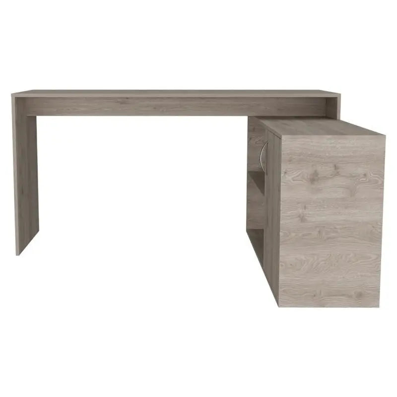 60" Light Gray L Shape Computer Desk Homeroots Office