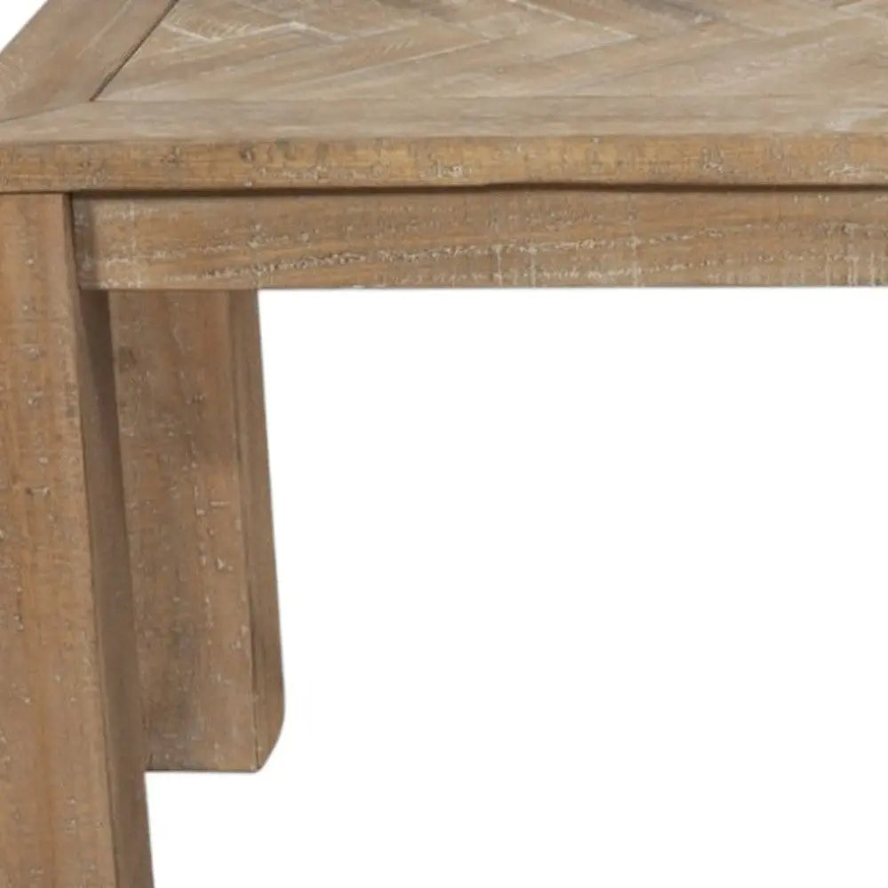 60" Natural Distressed Solid Wood Dining Bench Homeroots Living Room