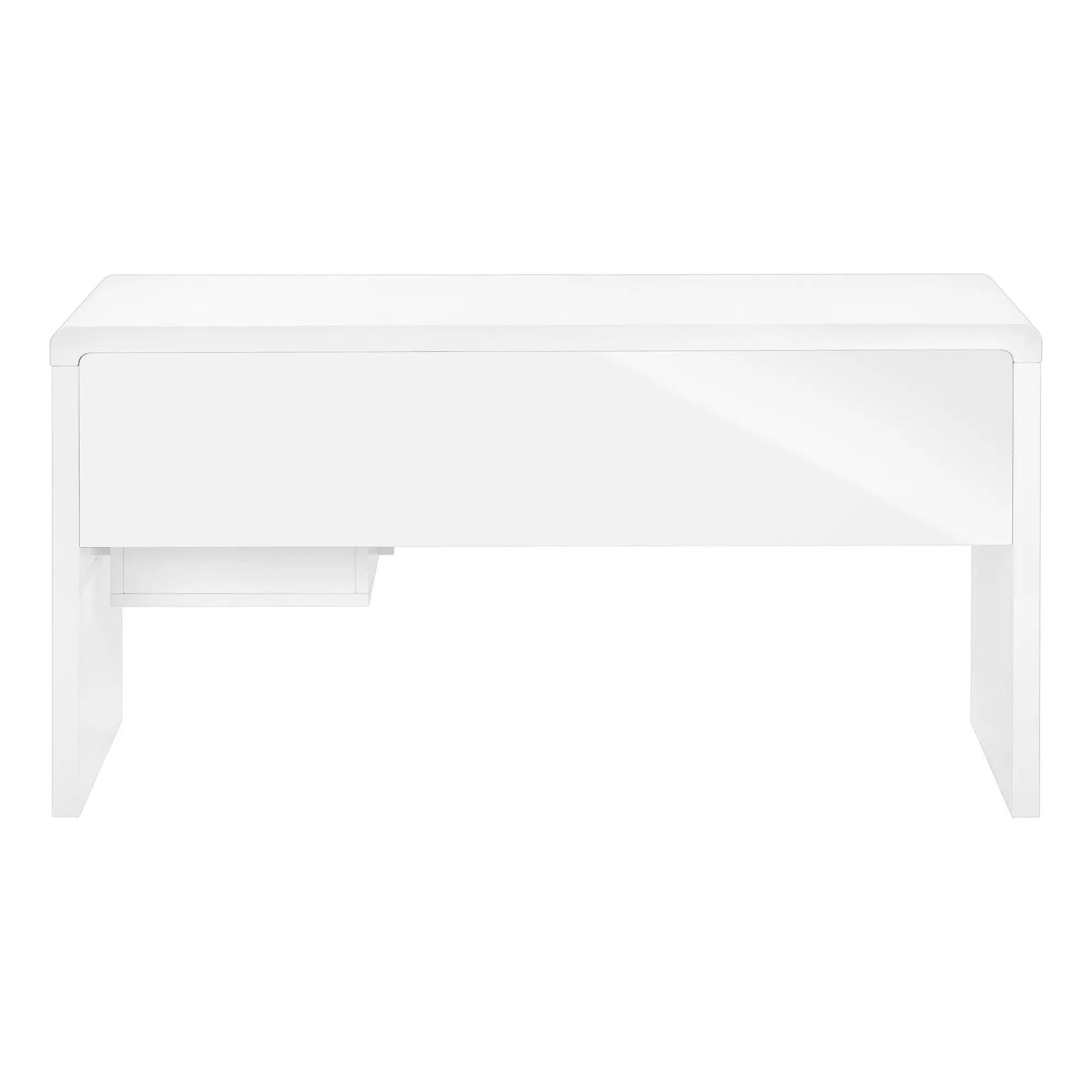 60" White Computer Desk With Two Drawers Homeroots Office