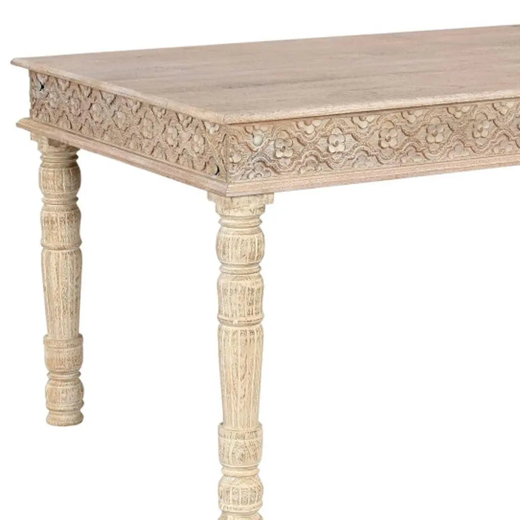 60" White Solid Wood Dining Table Homeroots Kitchen & Dining
