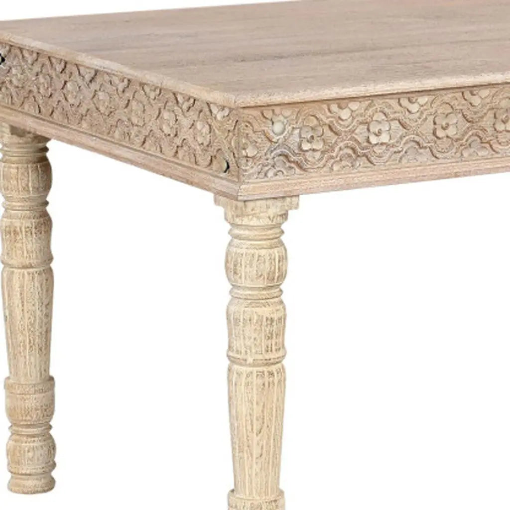 60" White Solid Wood Dining Table Homeroots Kitchen & Dining
