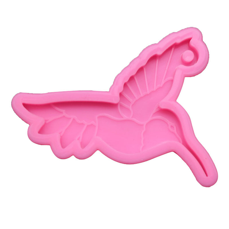 Creative Hummingbird Shape Silicone Mold Resin Keychain Casting Molds Resin Mold Silicone Self Defense Keychain