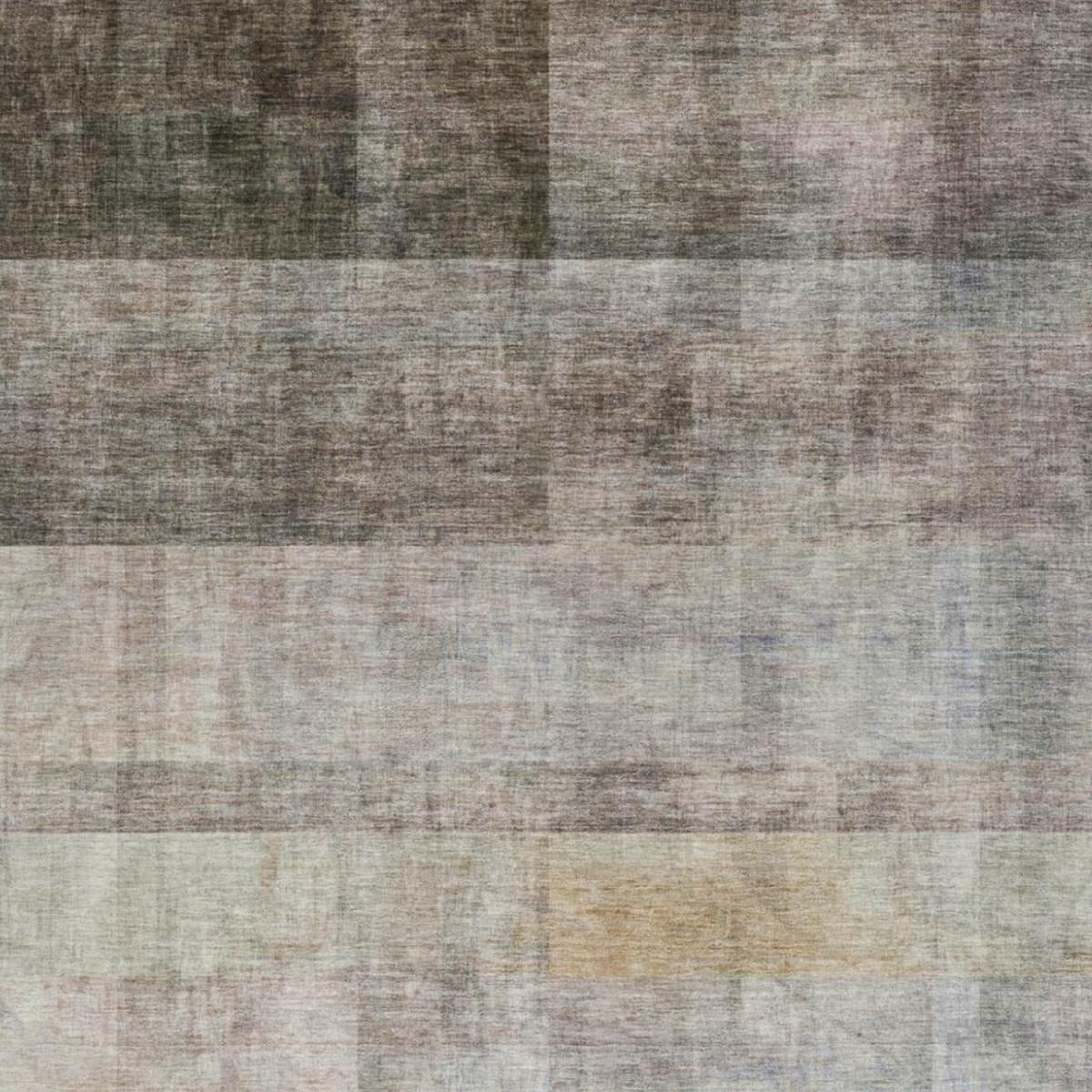 10' X 14' Brown And Gray Geometric Shag Washable Area Rug With UV Protection - Home & Garden