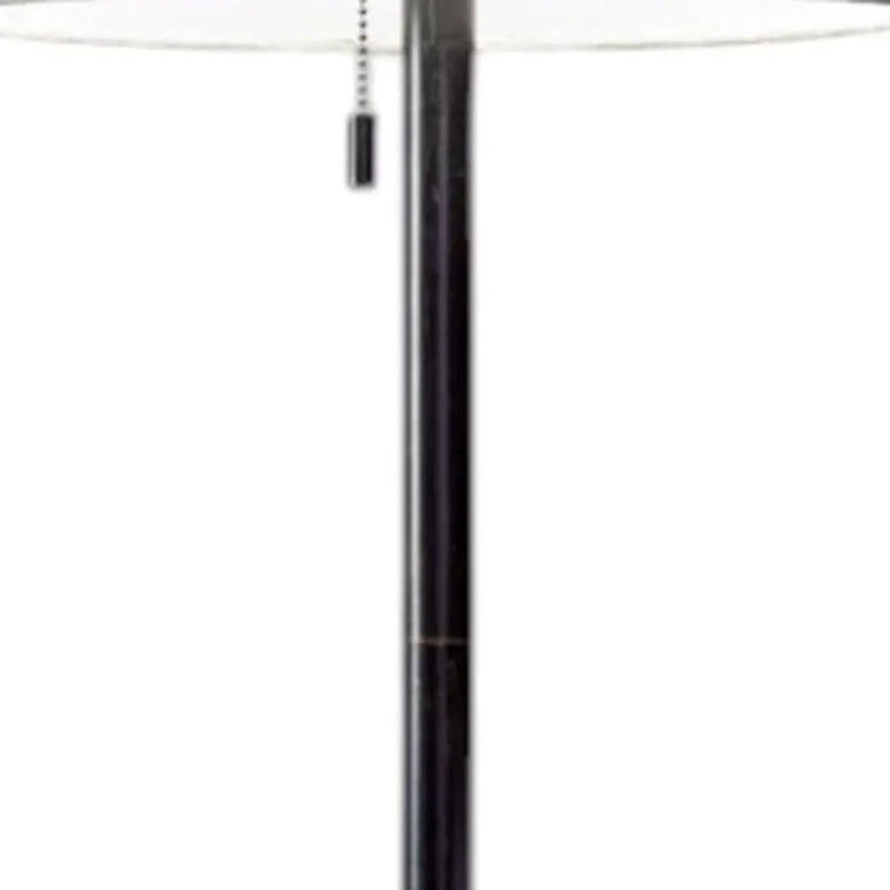 61" Bronze Metal Floor Lamp With Beige Fabric Shade Homeroots Lighting
