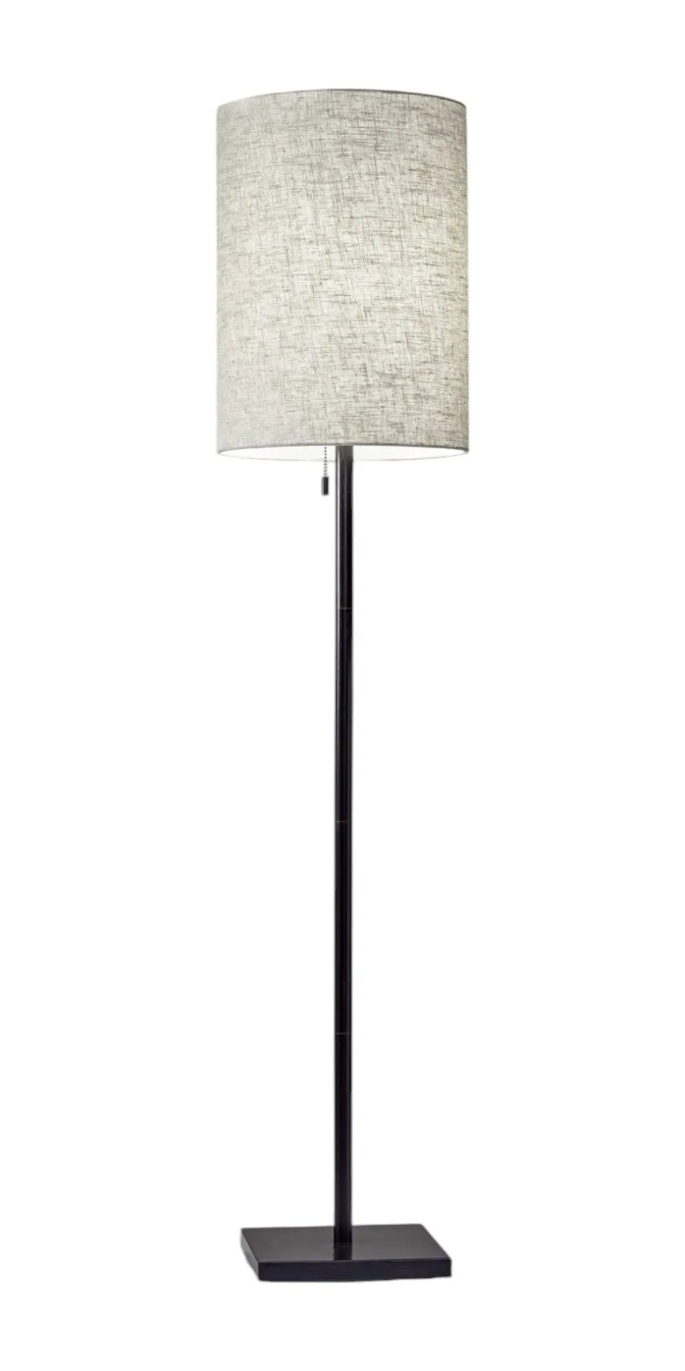 61" Bronze Metal Floor Lamp With Beige Fabric Shade Homeroots Lighting