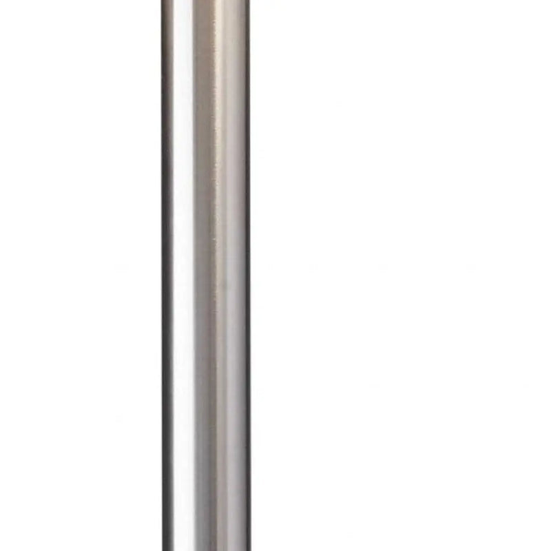 61" Silver Two Light Floor Lamp With White Fabric Drum Shade Homeroots Lighting