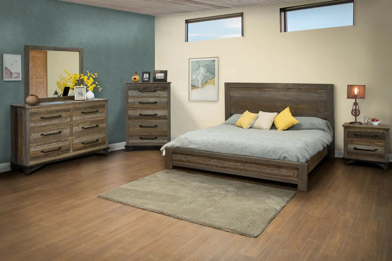 62" Brown Solid Wood Six Drawer Double Dresser - GreatEagleInc