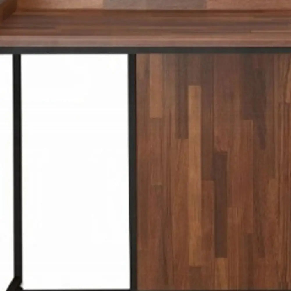 62" Brown and Black Computer Desk Homeroots Office