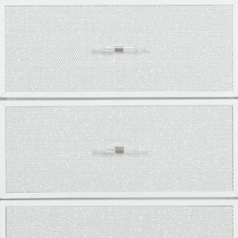 62" White Faux Crystal Glitter Wood Lighted Nine Drawer Triple Dresser Homeroots Bed & Bath