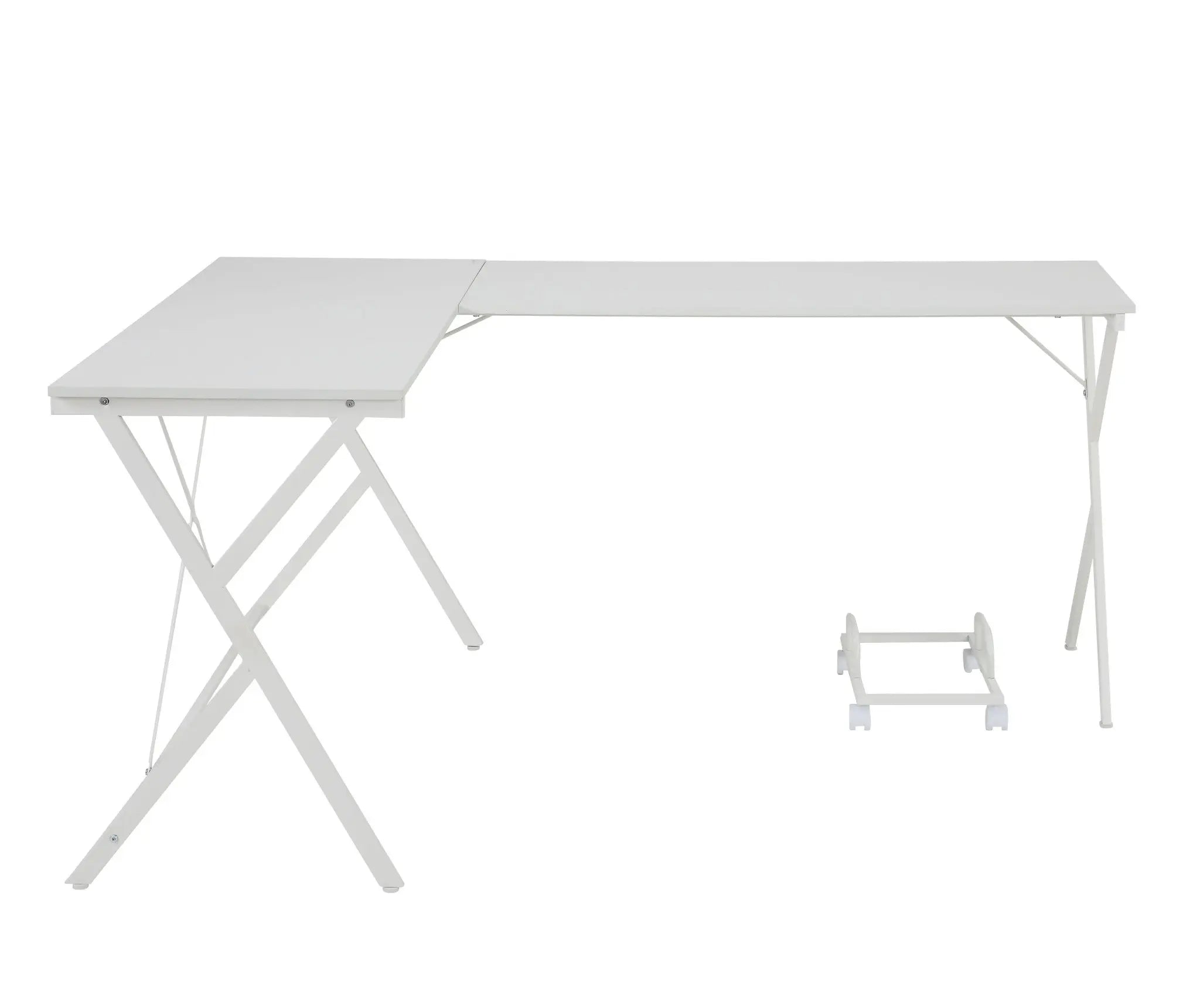 62" White L Shape Computer Desk Homeroots Office