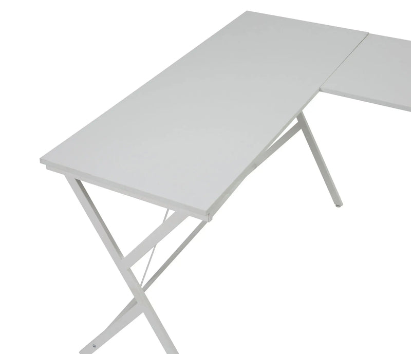 62" White L Shape Computer Desk Homeroots Office