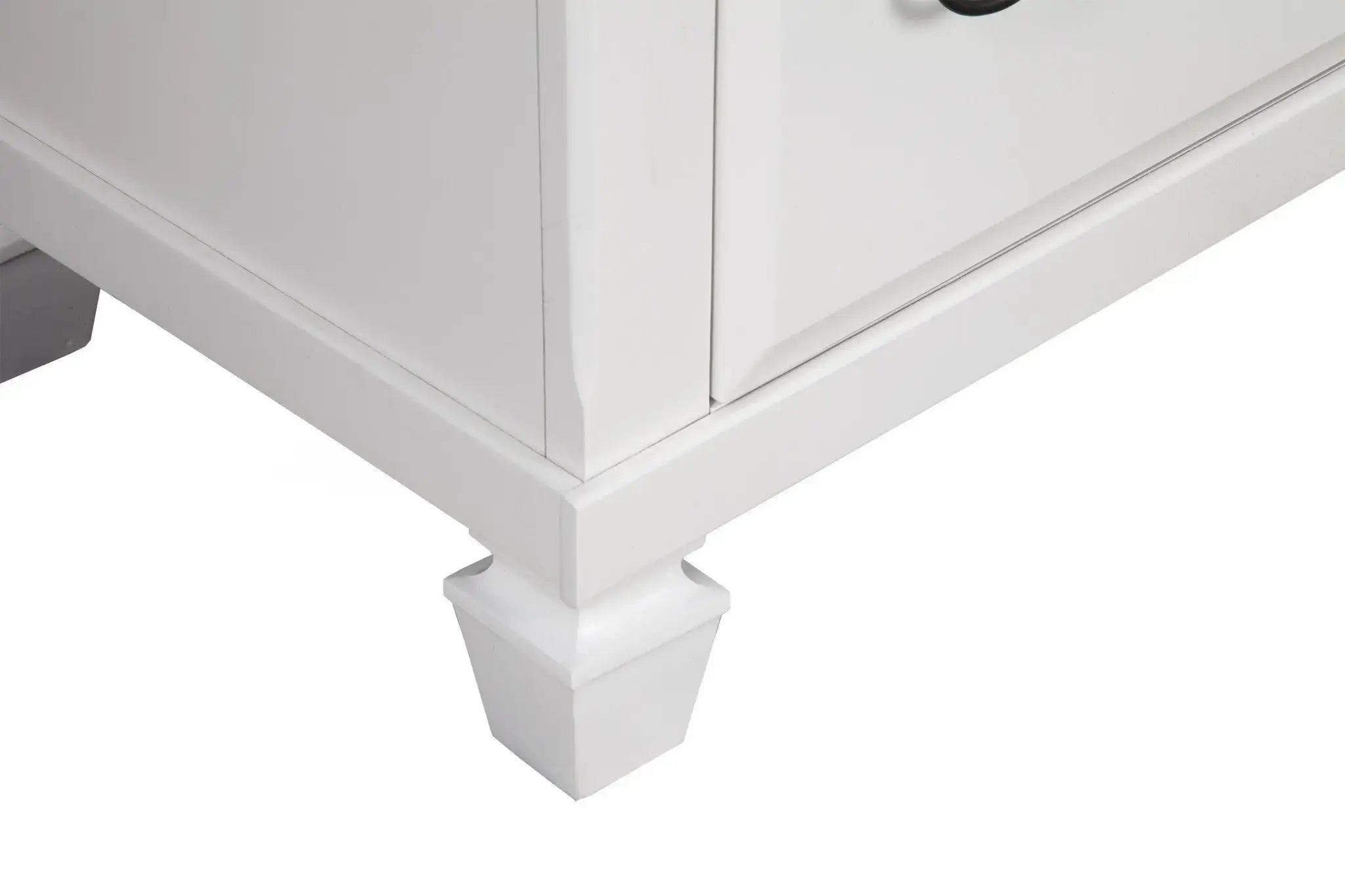 62" White Solid Wood Seven Drawer Double Dresser Homeroots Bed & Bath