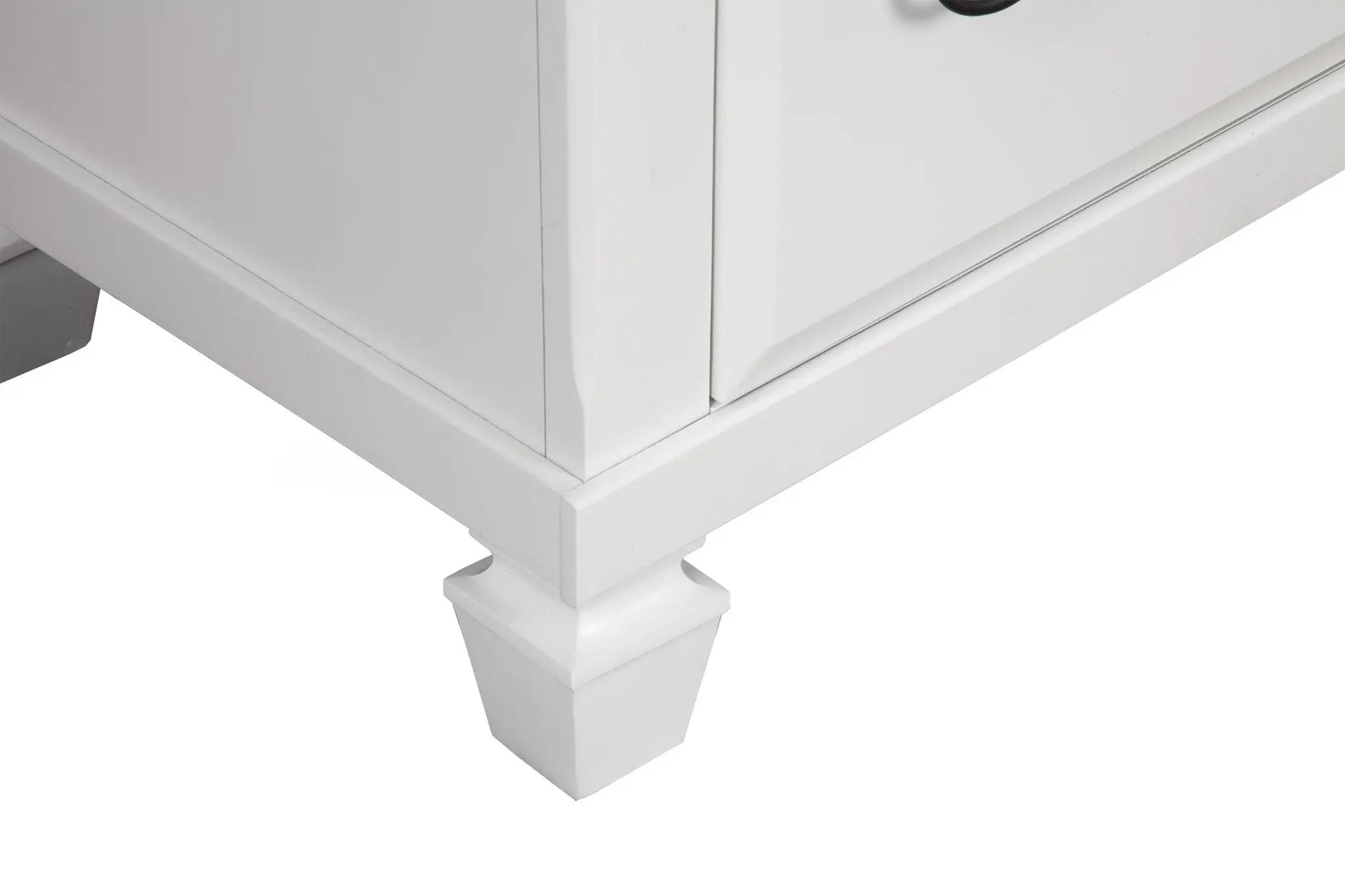 62" White Solid Wood Seven Drawer Double Dresser Homeroots Bed & Bath
