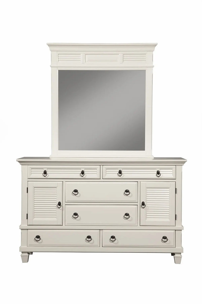 62" White Solid Wood Six Drawer Double Dresser - GreatEagleInc