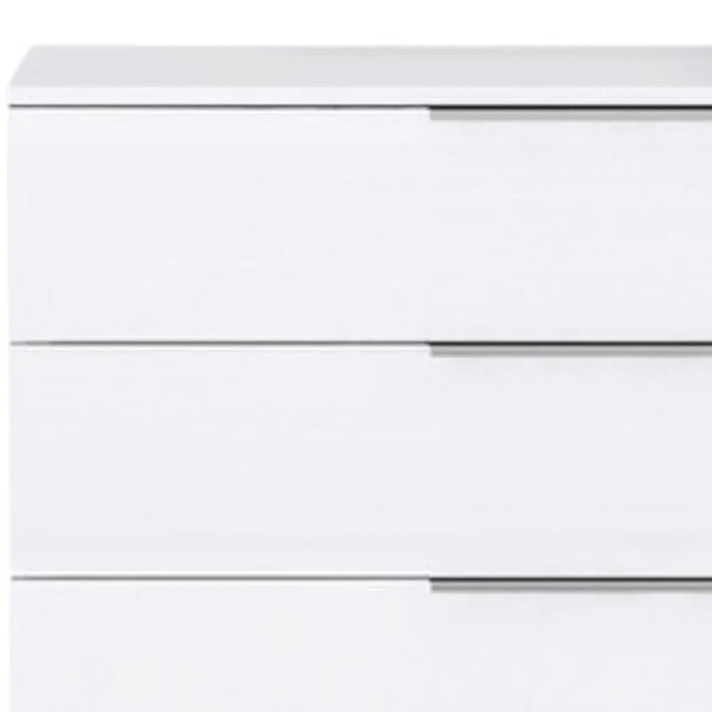 62" White Wood Six Drawer Double Dresser Homeroots Bed & Bath