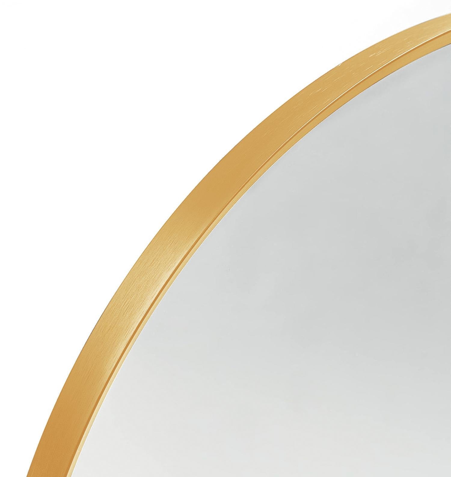 30" Gold Aluminum Arch Framed Bathroom Vanity Mirror - Bed & Bath