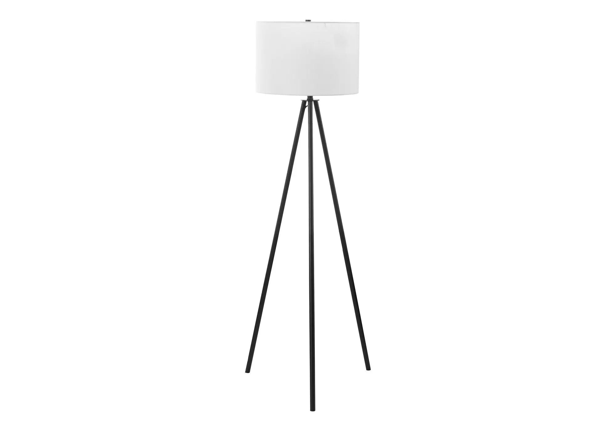 63" Black LED Light Changing Floor Lamp With Cream Fabric Drum Shade Homeroots Lighting