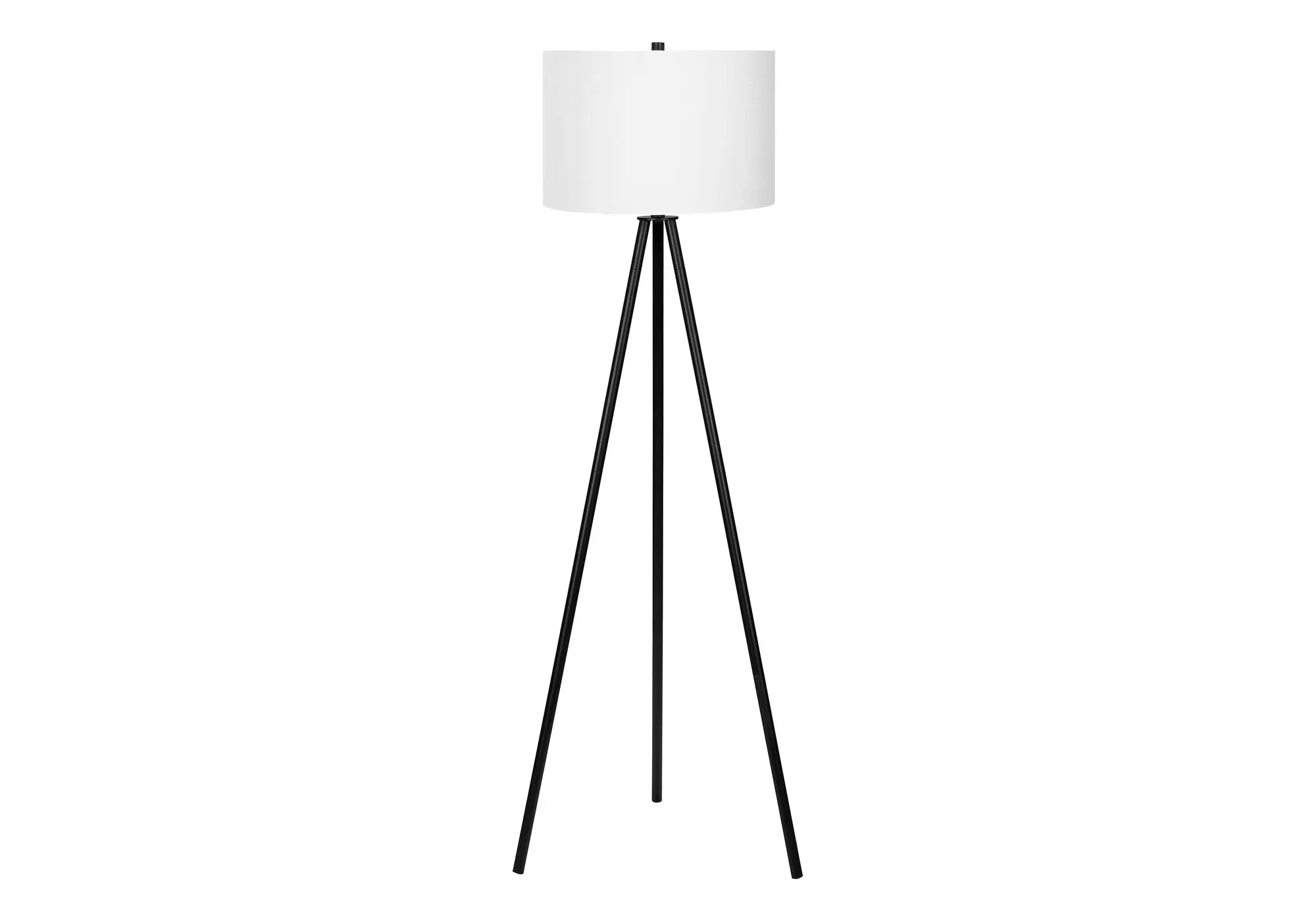 63" Black LED Light Changing Floor Lamp With Cream Fabric Drum Shade Homeroots Lighting