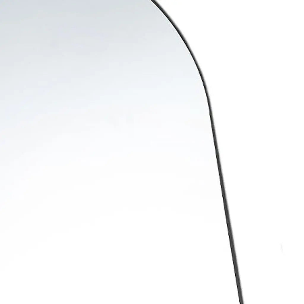 63" Black Metal Arch Freestanding and Wall Mount Framed Full Length Mirror Homeroots Bed & Bath