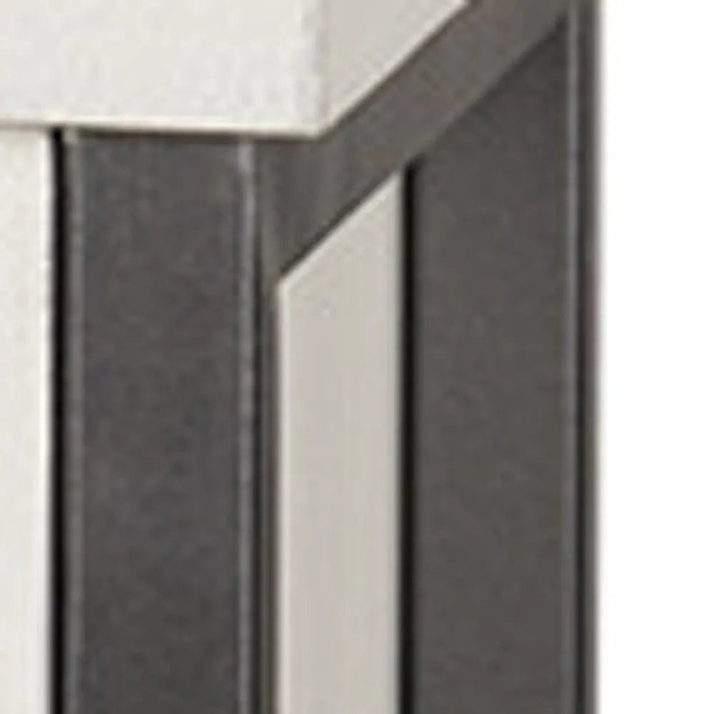 63" Gray And White Wood Carved Geometric Six Drawer Sideboard Homeroots Kitchen & Dining
