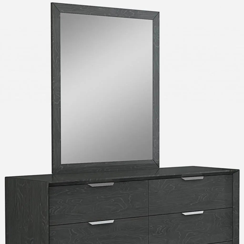 63" Grey Solid Wood Six Drawer Double Dresser Homeroots Bed & Bath