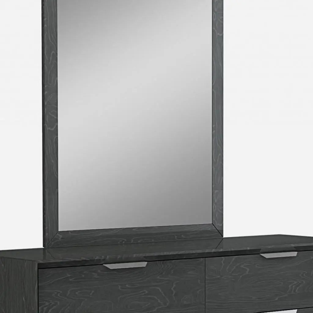 63" Grey Solid Wood Six Drawer Double Dresser Homeroots Bed & Bath